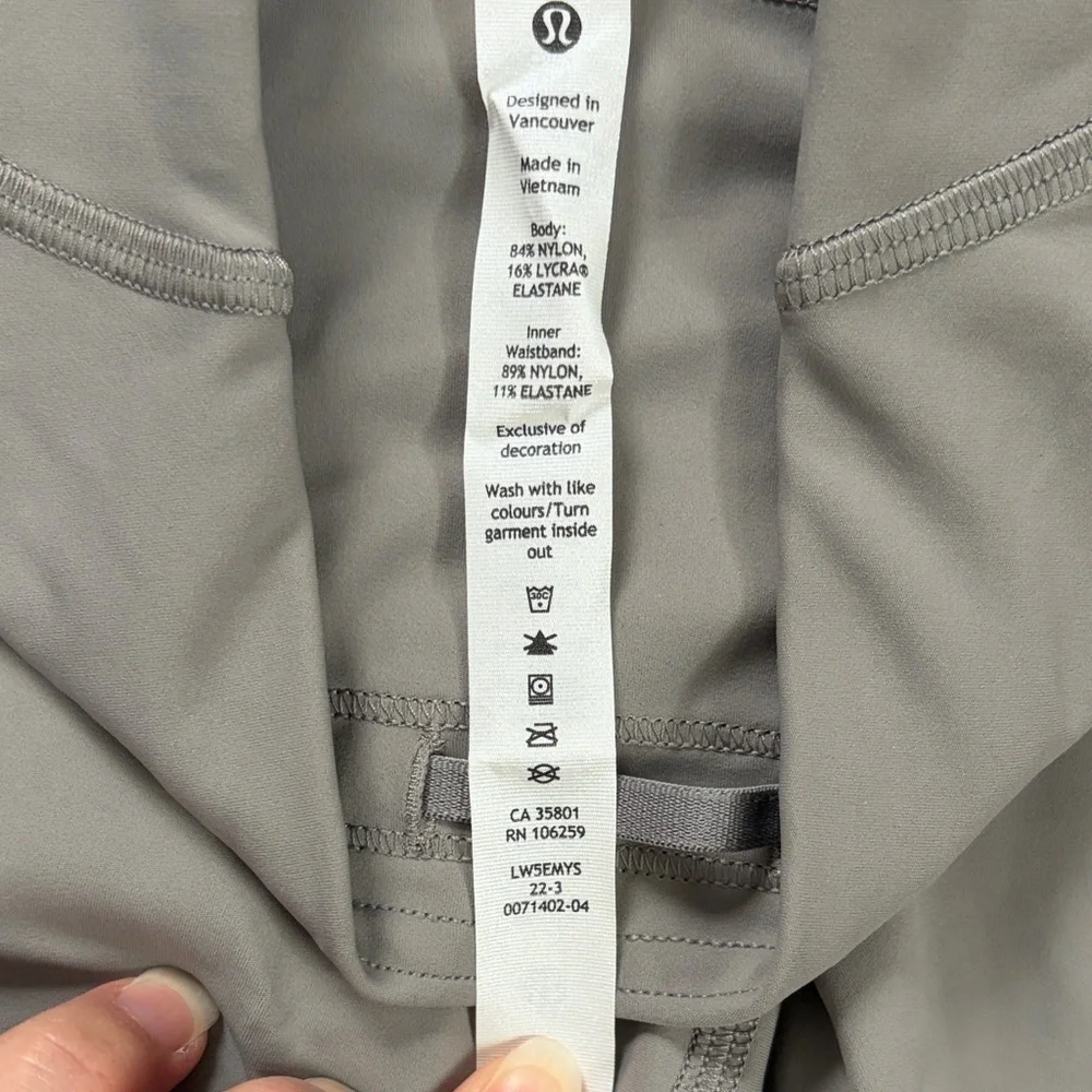 lululemon athletica Women's Light Gray Leggings